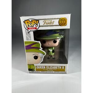 Funko Pop! Royals Queen Elizabeth II Green Dress #01 Royal Wedding In Box